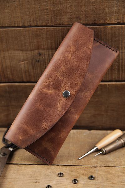 New Coast Leather 1900's Ръчно изработен дамски портфейл от естествена кожа