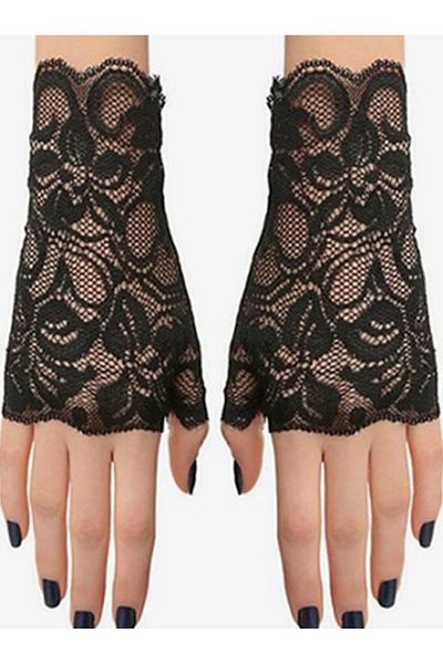 AŞAR MODA TEKSTİL Mănuși de damă din dantelă moale Lycra