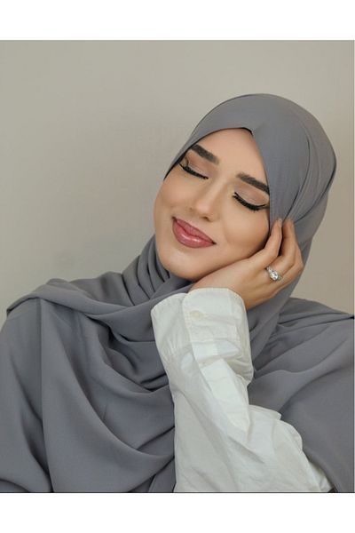 FRESCO SCARFS Hijab Hijab Medina Silk Shawl*καπνιστό