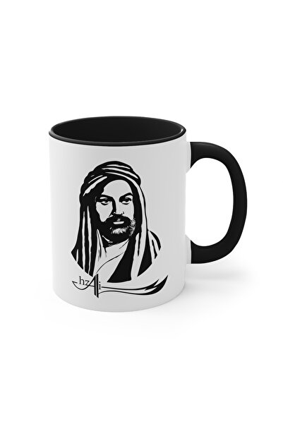 MRN Tasarım هرتزعلي كوب أسود مطبوع عليه سيف زولفيكار هرتزكوب مكتوب عليه علي ك...