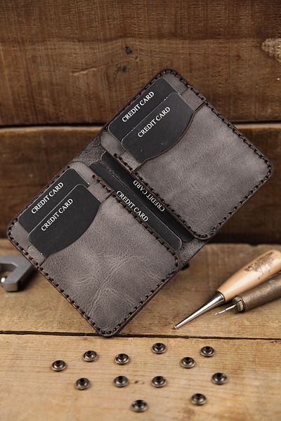 New Coast Leather 1900's Γνήσιο Δερμάτινο Χειροποίητο Μινιμαλιστικό Ανδρικό Κάρτα