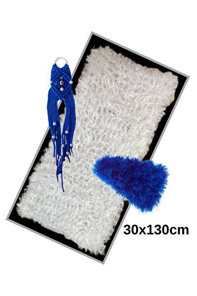 TUSBA MARKET Renault Toros Broadway Tofaş Doğan Şahin El Örgüsü Torpido Örtüsü / Vites & Egzoz Püskülü (30x130cm)