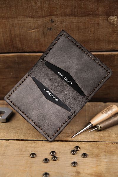 New Coast Leather 1900's Γνήσιο Δερμάτινο Χειροποίητο Μινιμαλιστικό Ανδρικό Κάρτα