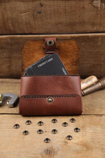 New Coast Leather 1900's Χειροποίητη ανδρική κάρτα από γνήσιο δέρμα