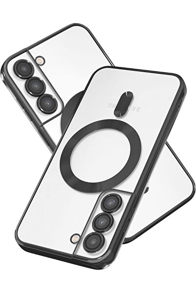 TEKNOMODA Samsun Galaxy S22 Kılıf Kamera Lens Korumalı Renkli Magsafe Şeffaf ...