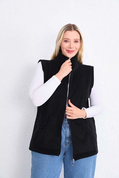 Kardelen Butik Ümraniye Black Vest Pocket Dikyaka Sports