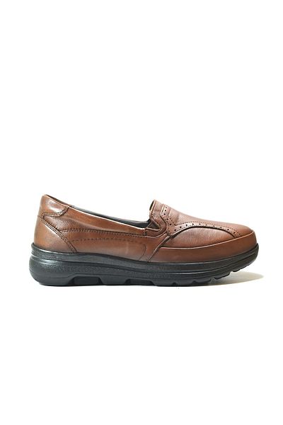 FOREX 1002 Genuine Leather Brown Anatomical Lightweight Daily Women's Mother Shoes