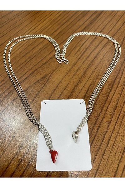 İYİ MODA Magnetic Uniting Heart Lover Friendship Necklace