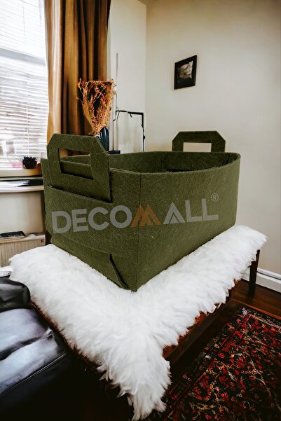 DECOMALL سلة لباد باللون الأخضر الكاكي، منظم لباد، سلة تنظيم متعددة الأغراض، ...