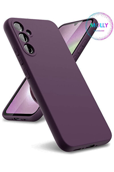 Molly حافظة سيليكون مخملية داخل سائل بنفسجي عميق لهاتف سامسونج جالاكسي S23 FE