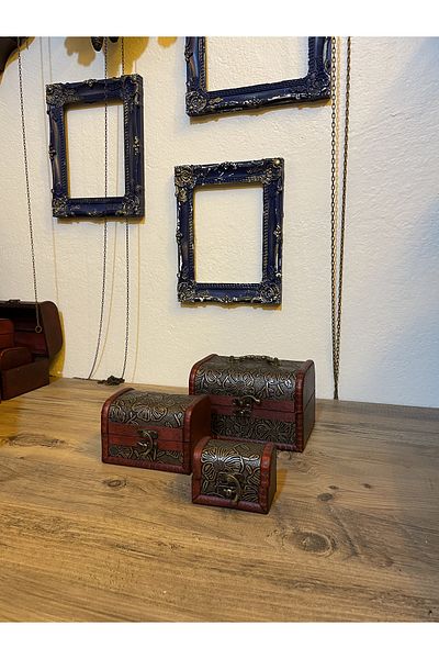 AYAL AHŞAP 3 Wooden Jewelry Boxes