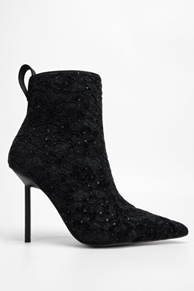 Tamer Tanca Kadın Tekstil Topuklu Bot 1007 8017 Bn Bot Sk23/24