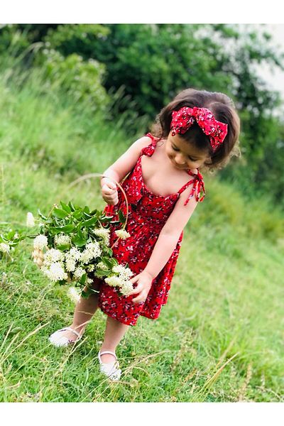 ASIA GİYİM Rochie Fata Bretele Lungime Midi Bumbac Nasturi