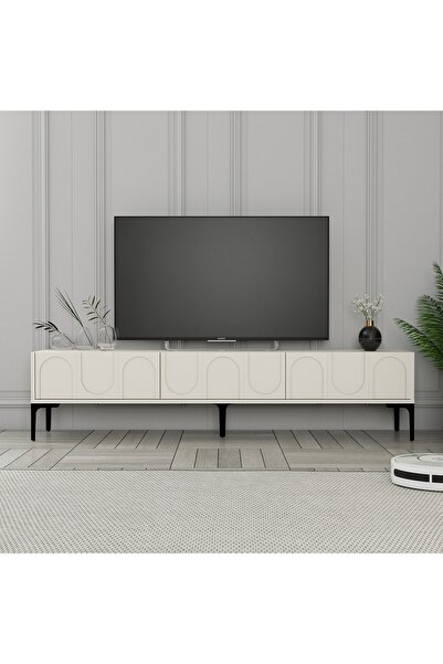Variant Mobilya Lyon Alt TV Ünitesi - Krem / Siyah