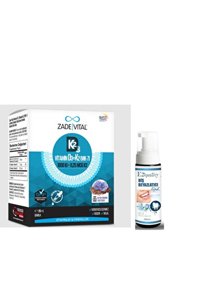 Zade Vital Vitamin D3K2 ve Keten Tohumu İçeren Damla 20 ml - Diş Beyazlatıcı ...