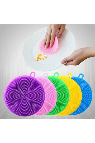 Mahi Max 4 Pieces of Magic Silicone Dish Brush Non-Spill Sponge (2 PCS of 2)
