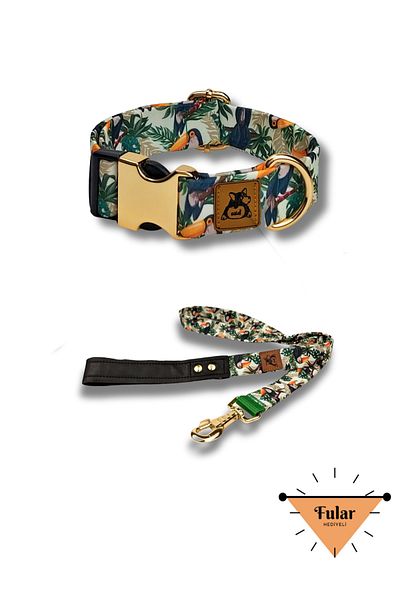 UTDpet Toco Dog Collar and Travel Dispatch Strap Set (With Scarf Gift)