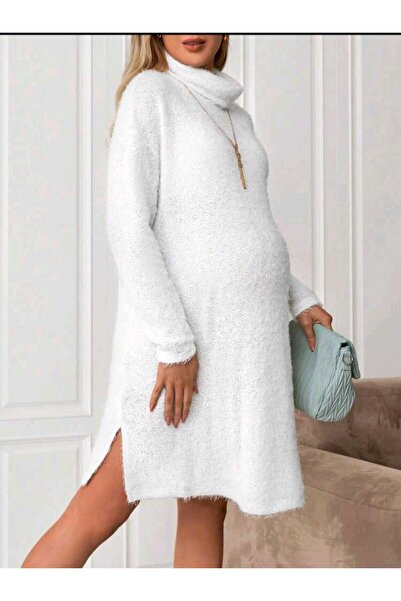 AymenS ФЛІСОВА СУКНЯ ДЛЯ ВАГІТНИХ З ВЕЛИКОЮ ТРОЯНДОЮ