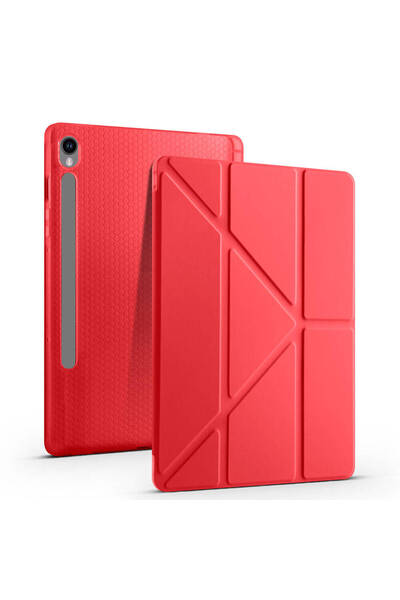 m.tk moveteck Samsung Galaxy Tab S9 Kılıf Kalem Bölmeli Standlı Pu Deri Yumuş...