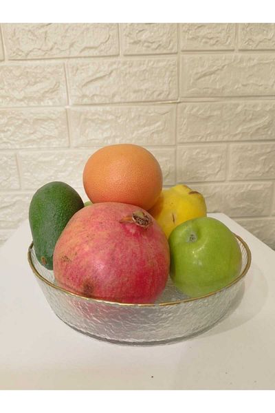 devigo Gold Serving Plate - Presentation Plate Fruit Plate Salad Plate