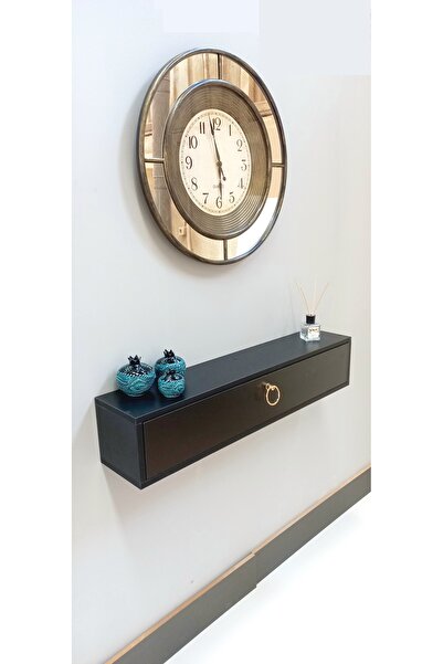 DİİZY HOME 100 cm Siyah Kapaklı Dresuar Salon Antre Hol Oturma Odası Askıda K...
