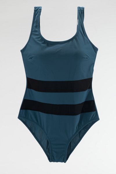 TooHot Women's Petrol Transparent Swimsuit