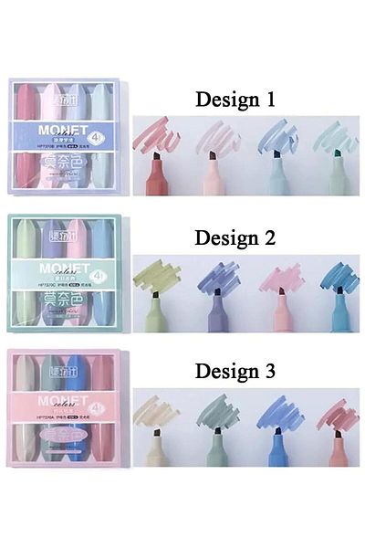 Modellino 12 Pack Pastel Minimal Mascara Monet Aesthetic Design Highlighter