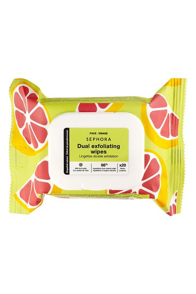 SEPHORA Double Exfoliating Wipes - Grapefruit Extract + Fruit Acids