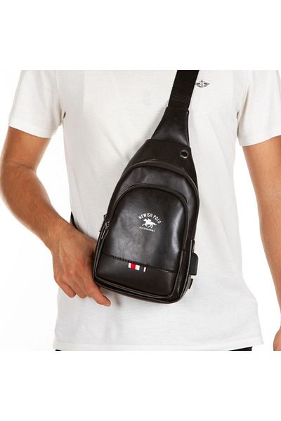 YOGII Ανδρική τσάντα ώμου και στήθους Akron Model Αδιάβροχη δερμάτινη πέντε διαφορετικές επιλογές χρωμάτων VİP