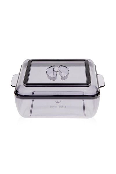 Furkan 2 Lt Smoked Square Micro-Wave Storage Container