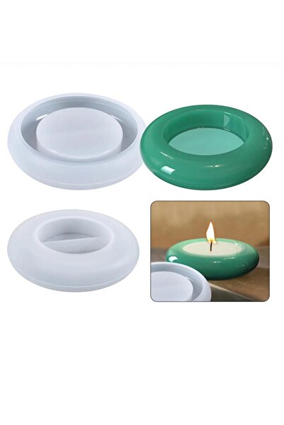 Şenhomee Epoksi Yuvarlak Oval Beton Mum Kalıbı Silikon