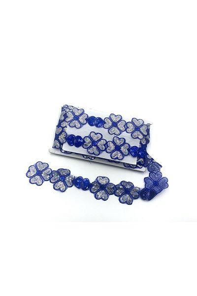 Nazarone Organza Sequin Lace 4067(13-1683) 13,5m-navy blue