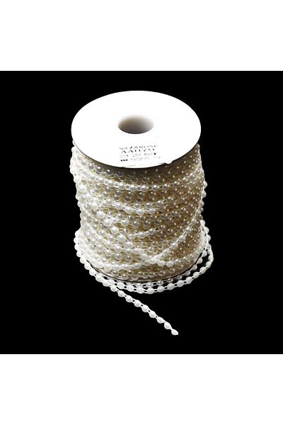 Nazarone Half Pearl String Reel 23mt-aa079-cream