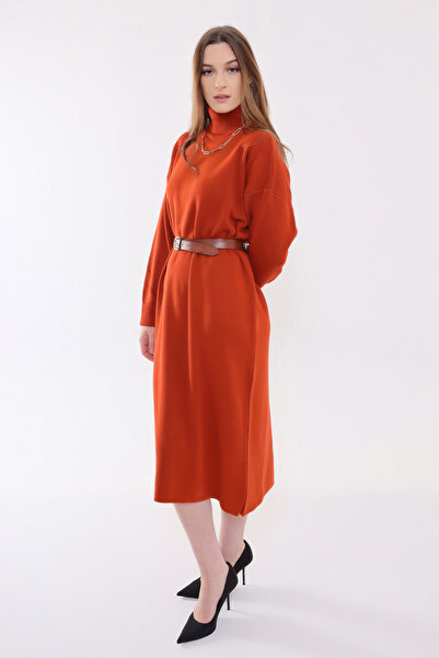 GND Rochie tricotată cu gât țesut E-2