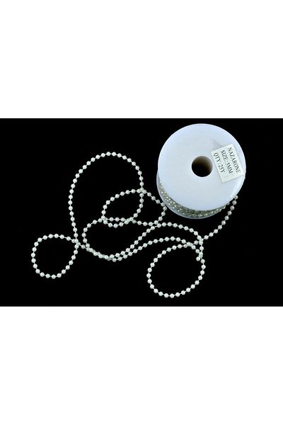Nazarone Round Pearl String String Spool 5mm-23mt-cream