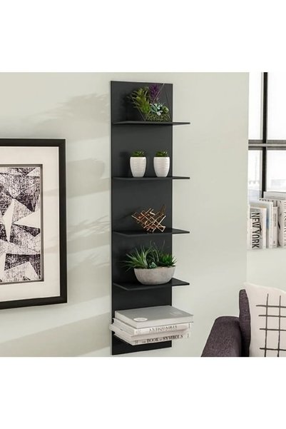Royadec Black Modern Duvar Rafı