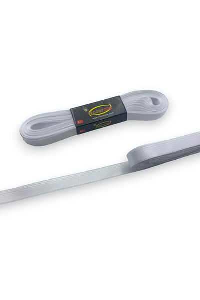 Nazarone Σατέν Κορδέλα 1cm-10mt-λευκό(101)