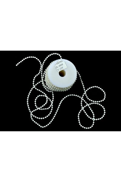 Nazarone Round Pearl String String Spool 4mm-23mt-white