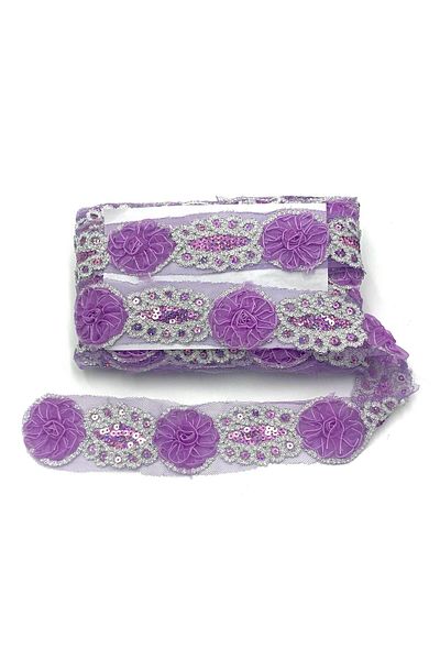 Nazarone Organza Flake Lace 3717a(a8-1643) 13,5m-lilac