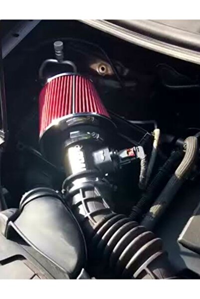 Asegaraj Hava Filtresi Carub Performans Racing Spor Hava Filtresi Tuning 2aparatlı Krom-kırmızı Büyük Boy