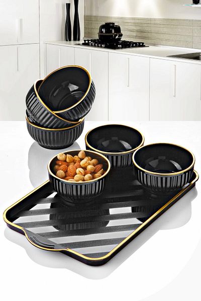 Queen’s Kitchen Set de biscuiti aurite din acril, 7 piese