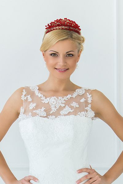 Hayalperest boncuk Coroana de mireasa Henna cu piatra de cristal intarita Coroana de nunta pentru mireasa Bordeaux