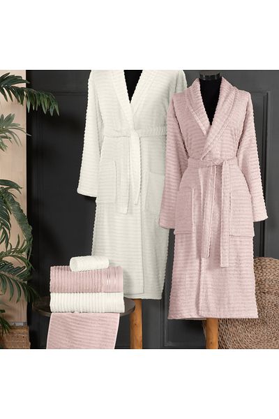 Schafer Mila Bathroom Set-6 Pieces-Powder/Ecru