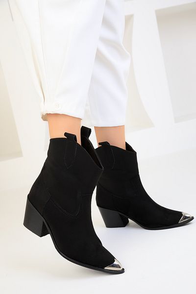 SOHO Чорні замшеві жіночі черевики Bootie 18641