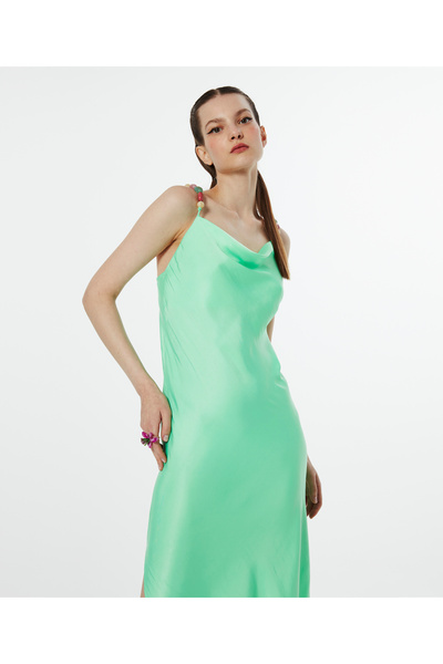 Twist Γυναικείο πράσινο φόρεμα