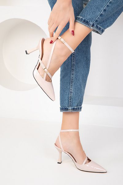 SOHO Skin Patent Leather Women's Classic Heeled Shoes 18754