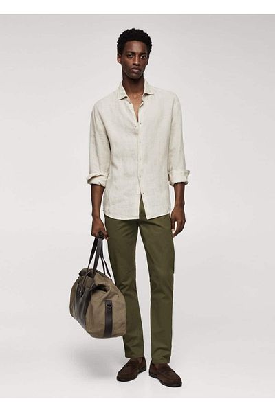 MANGO Man Slim Cut τζιν παντελόνι Serj