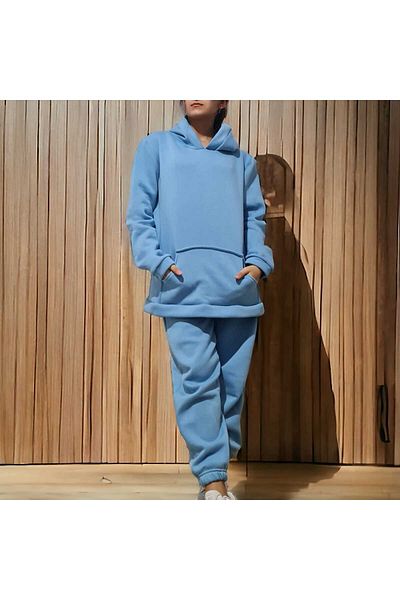 Blue sweatsuit set clearance