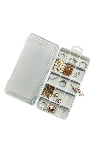 Bayev 3 Adet Şeffaf 15 Bölmeli Ayarlanabilir Bölmeli Düzenleyici Takı Boncuk Ilaç Yüzük Kutusu Organizer