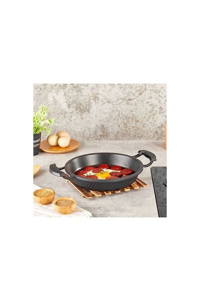 Kahramanlar Motto Series Cast Iron Saucepan with Granite Silicone Handle 20cm